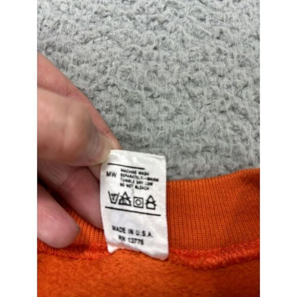 Vintage GAP Sweatshirt Womens Small Orange Polka Dot Made in USA - Picture 3 of 6